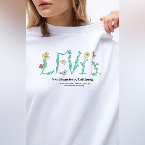 Levis Slouch Crew Neck Sweatshirt - Picture 1 of 8